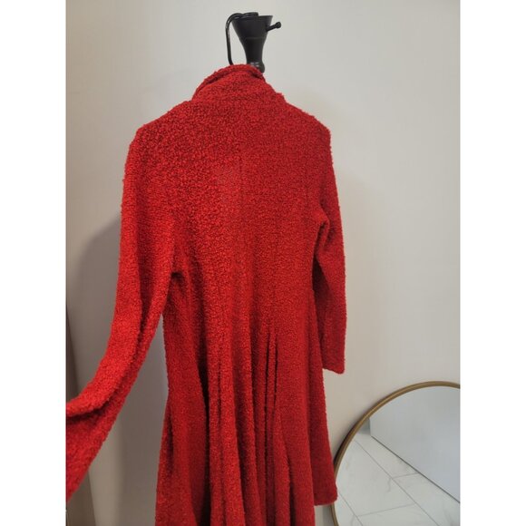 Alembika Boucle Knit Coat Oversized Pockets Size 2 (8-10) Lagenlook Knee Length - Picture 9 of 9